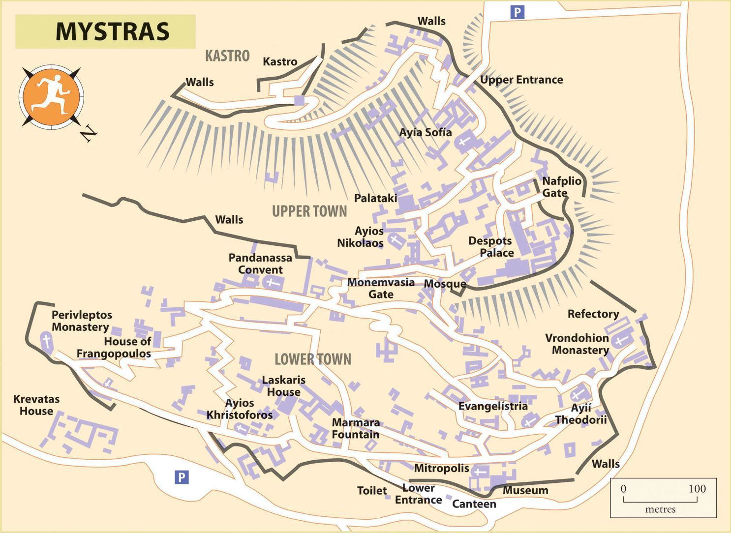 Map of Mystras